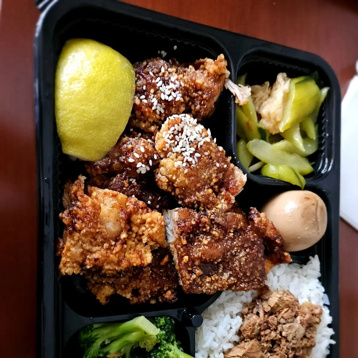 鹹酥雞飯Popcorn Chicken Rice Plate